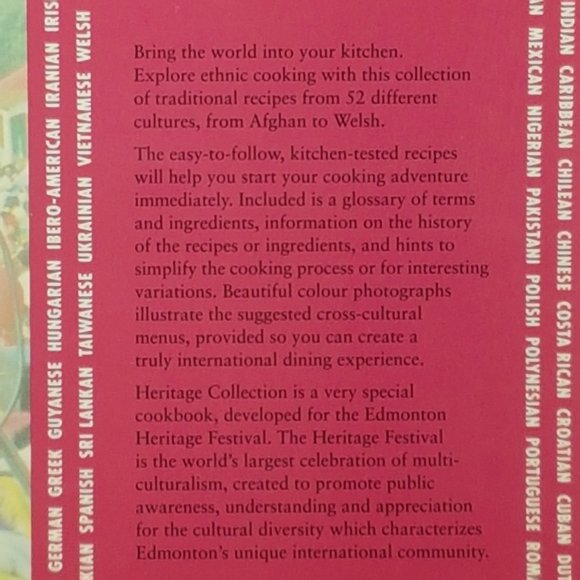 Vintage 1990s Edmonton Heritage Festival Cookbook Edmonton Alberta Ethnic Recipe - Picture 5 of 16